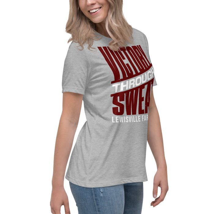 Side view of Lewisville High School Farmers Women's Relaxed Fit T-shirt 241