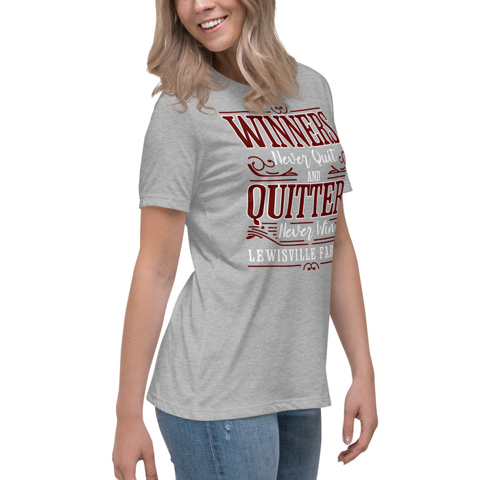 Side view of Lewisville High School Farmers Women's Relaxed Fit T-shirt 237