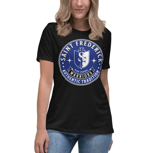 St. Frederick High School Warriors Women's Black T-shirt 215