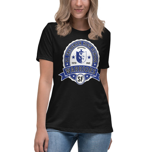 St. Frederick High School Warriors Women's Black T-shirt 212