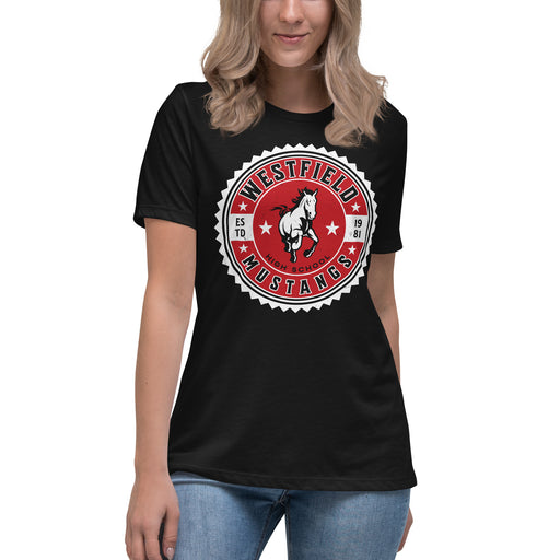 Westfield High School Mustangs Women's Black T-shirt 203