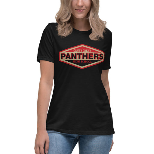 Caney Creek High School Panthers Women's Black T-shirt 009