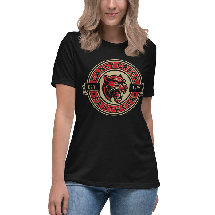 Caney Creek High School Panthers Women's Black T-shirt 221