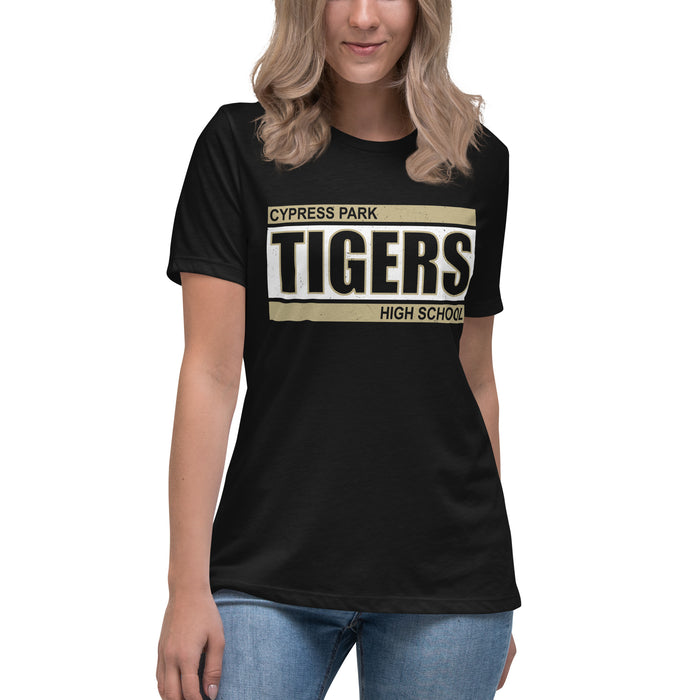 Cypress Park High School Tigers Women's Black T-shirt 098