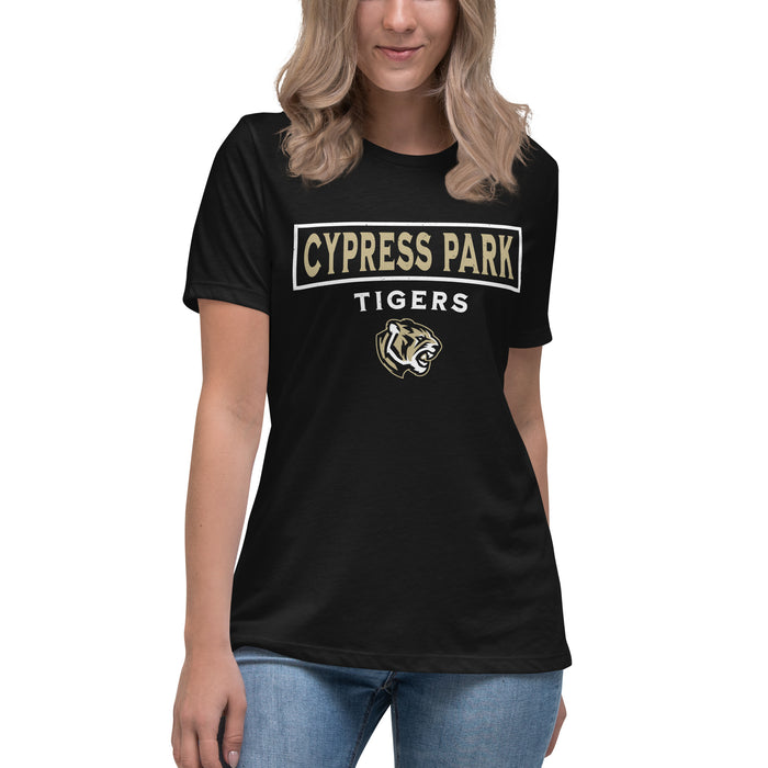 Cypress Park High School Tigers Women's Black T-shirt 202