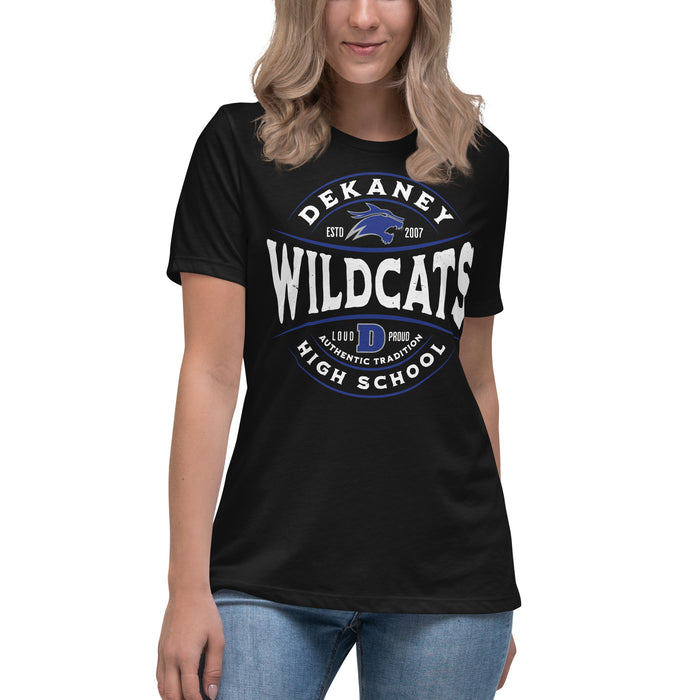 Dekaney High School Wildcats Women's Black T-shirt 218