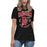 Student wearing a Del Valle High School Cardinals Women's Black T-shirt 213