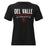 Del Valle High School Cardinals Women's Black T-shirt 003