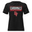 Del Valle High School Cardinals Women's Black T-shirt 049