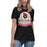 Student wearing a Del Valle High School Cardinals Women's Black T-shirt 219