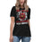 Student wearing a Del Valle High School Cardinals Women's Black T-shirt 205
