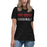 Student wearing Del Valle High School Cardinals Women's Black T-shirt 024