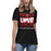 Student wearing a Del Valle High School Cardinals Women's Black T-shirt 240