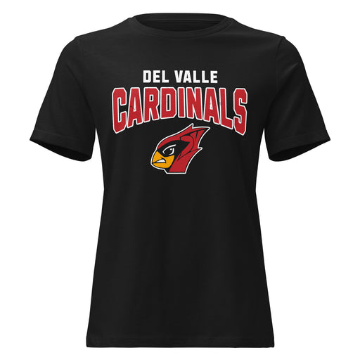 Del Valle High School Cardinals Women's Black T-shirt 234
