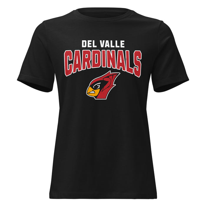 Del Valle High School Cardinals Women's Black T-shirt 234
