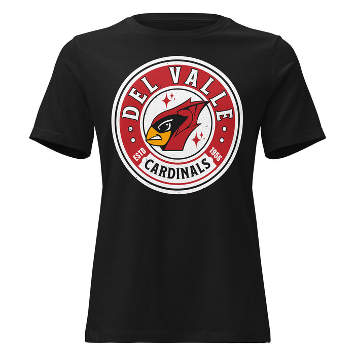 Del Valle High School Cardinals Women's Black T-shirt 220