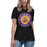 Woman wearing Jersey Village High School Falcons Women's Relaxed Fit T-shirt 224