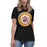 Woman wearing Jersey Village High School Falcons Women's Relaxed Fit T-shirt 216