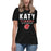 Student wearing Katy High School Tigers Women's Relaxed Fit T-shirt 003