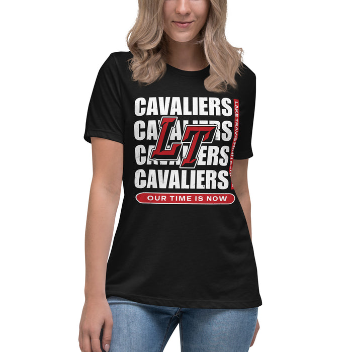 Student wearing Lake Travis High School Cavaliers Women's Relaxed Fit T-shirt 235