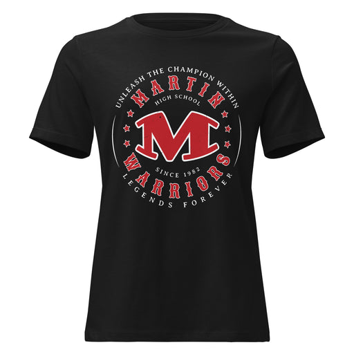 Martin High School Warriors Women's Relaxed Fit T-shirt 214