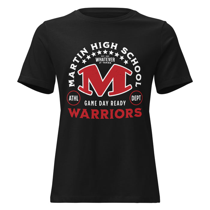 Martin High School Warriors Women's Relaxed Fit T-shirt 208