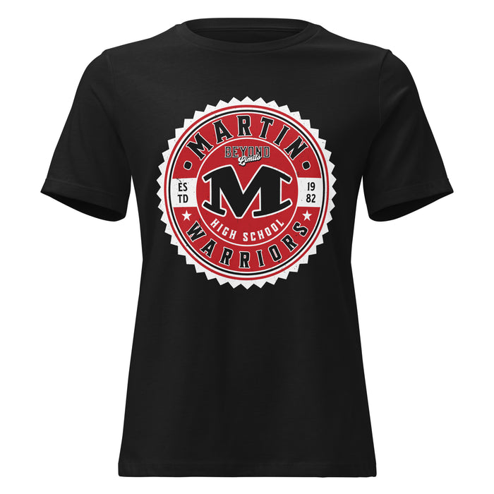 Martin High School Warriors Women's Relaxed Fit T-shirt 203