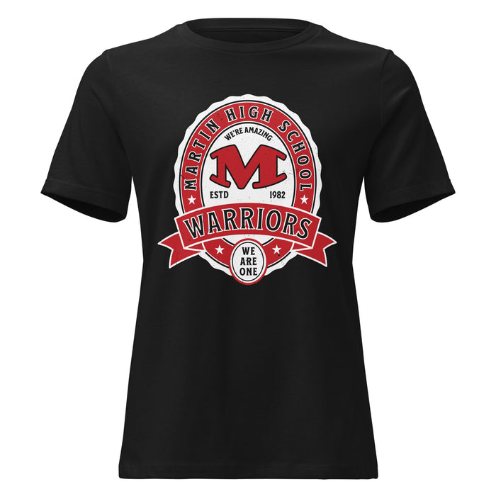 Martin High School Warriors Women's Relaxed Fit T-shirt 212