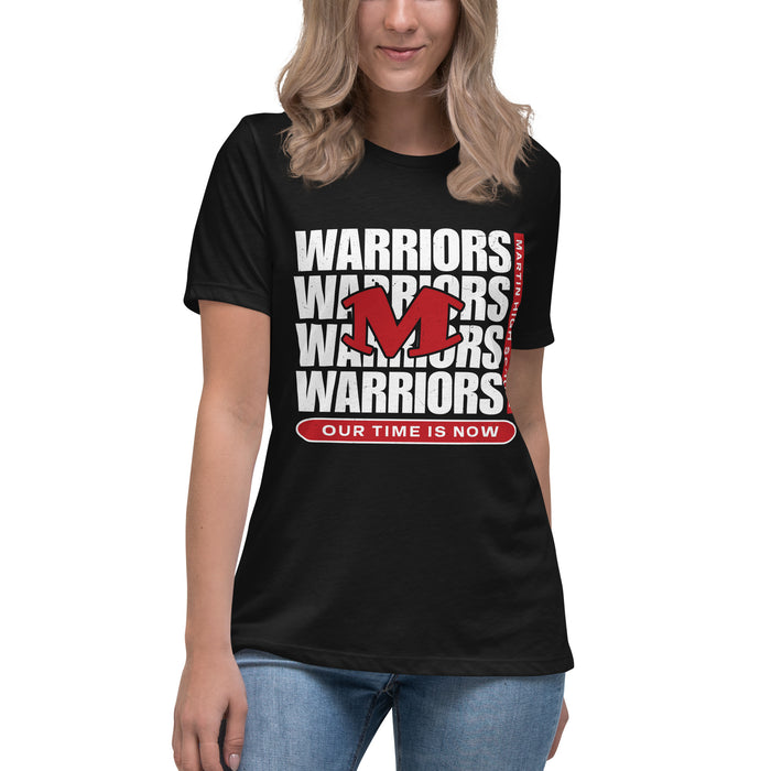 Student wearing Martin High School Warriors Women's Relaxed Fit T-shirt 235