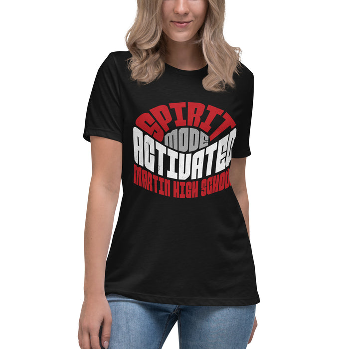 Student wearing Martin High School Warriors Women's Relaxed Fit T-shirt 242