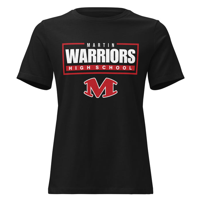Martin High School Warriors Women's Relaxed Fit T-shirt 049