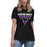 Student wearing Morton Ranch High School Mavericks Women's Relaxed Fit T-shirt 003