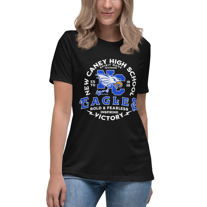 Young girl wearing New Caney High School Eagles Women's Relaxed Fit T-shirt 206