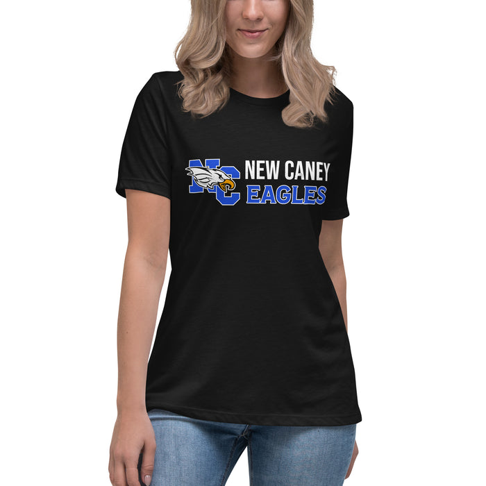 Student wearing New Caney High School Eagles Women's Relaxed Fit T-shirt 200