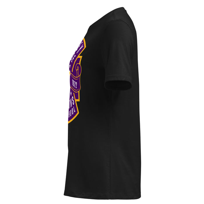 Side view of Jersey Village High School Falcons Women's Relaxed Fit T-shirt 207