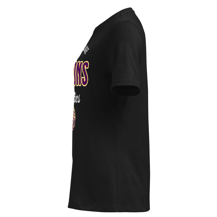 Side view of Jersey Village High School Falcons Women's Relaxed Fit T-shirt 034