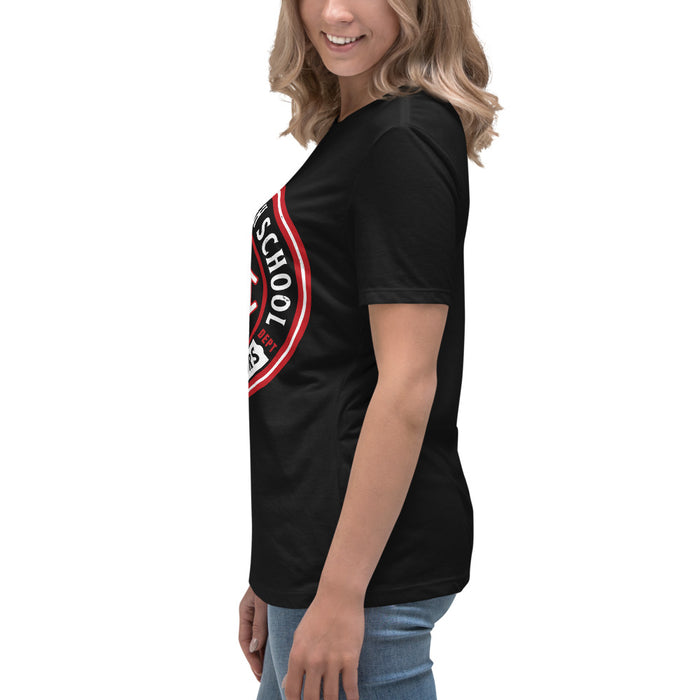 Side view of Martin High School Warriors Women's Relaxed Fit T-shirt 220