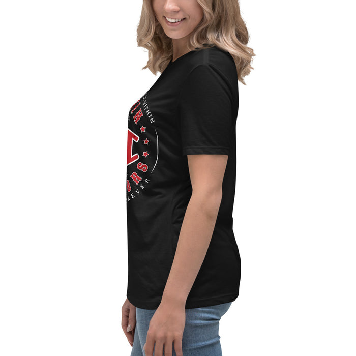 Side view of Martin High School Warriors Women's Relaxed Fit T-shirt 214