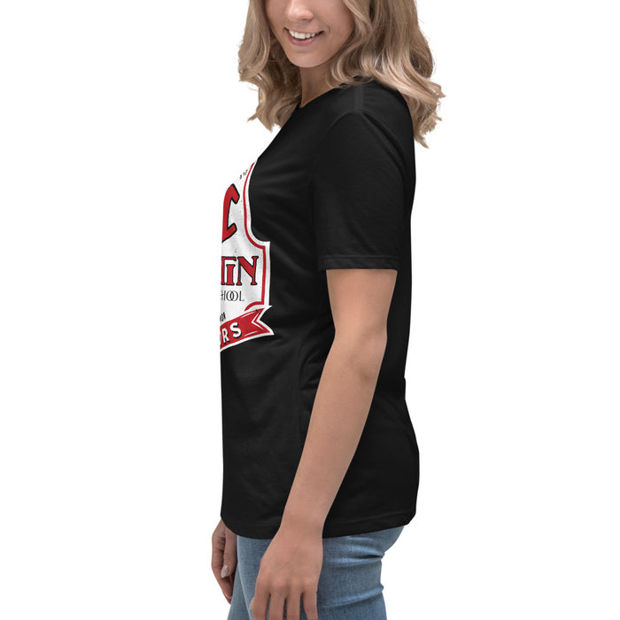 Side view of Martin High School Warriors Women's Relaxed Fit T-shirt 219