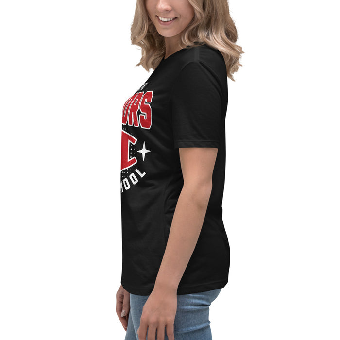 Side view of Martin High School Warriors Women's Relaxed Fit T-shirt 204
