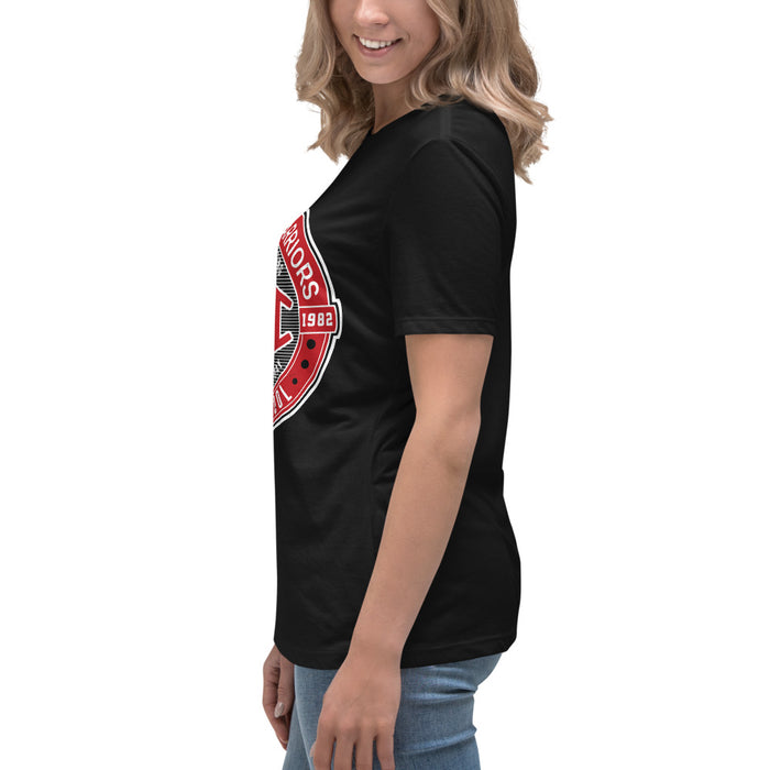 Side view of Martin High School Warriors Women's Relaxed Fit T-shirt 224