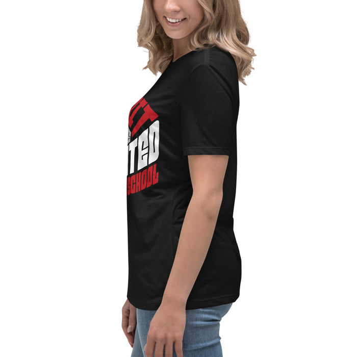 Side view of Martin High School Warriors Women's Relaxed Fit T-shirt 242