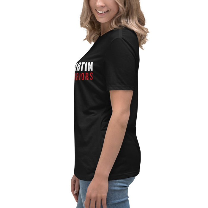 Side view of Martin High School Warriors Women's Relaxed Fit T-shirt 200