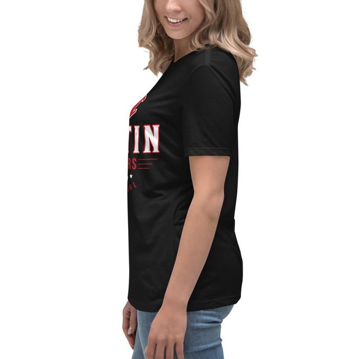 Side view of Martin High School Warriors Women's Relaxed Fit T-shirt 217