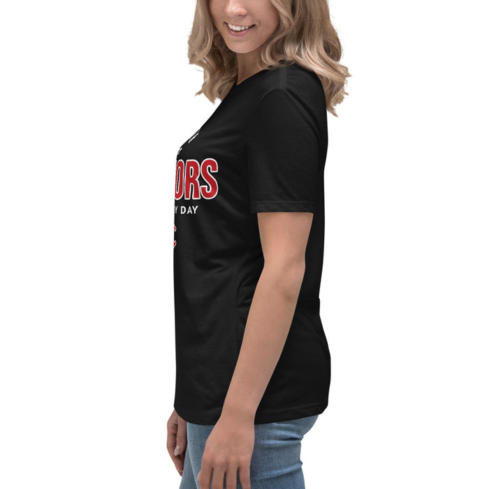 Side view of Martin High School Warriors Women's Relaxed Fit T-shirt 040