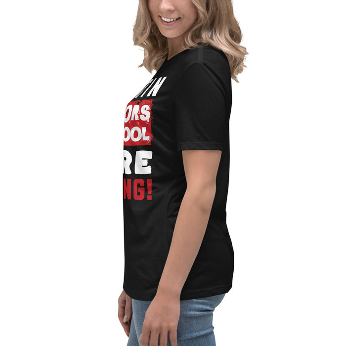 Side view of Martin High School Warriors Women's Relaxed Fit T-shirt 231