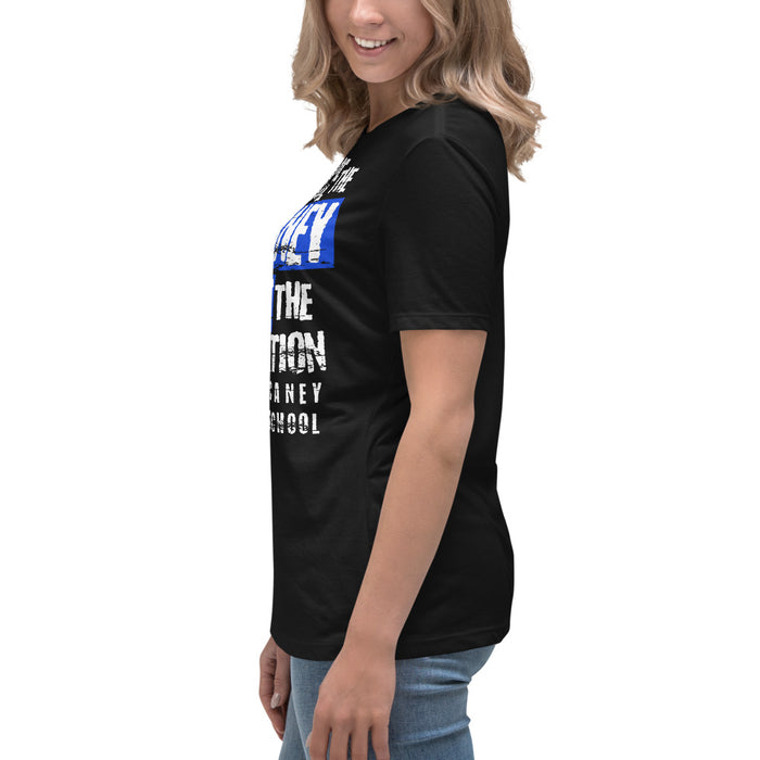 Side view of New Caney High School Eagles Women's Relaxed Fit T-shirt 232