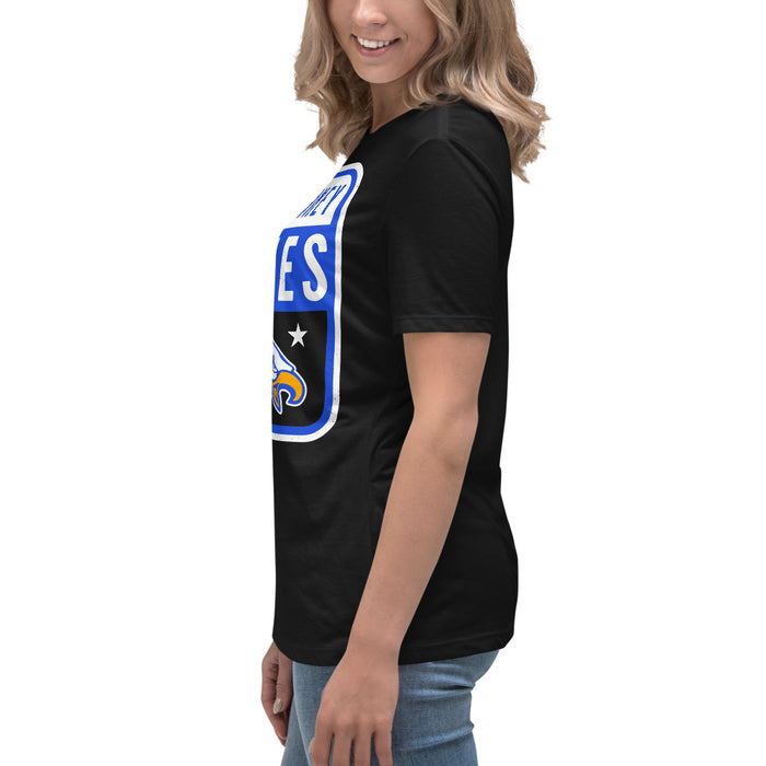 Side view of New Caney High School Eagles Women's Relaxed Fit T-shirt 001