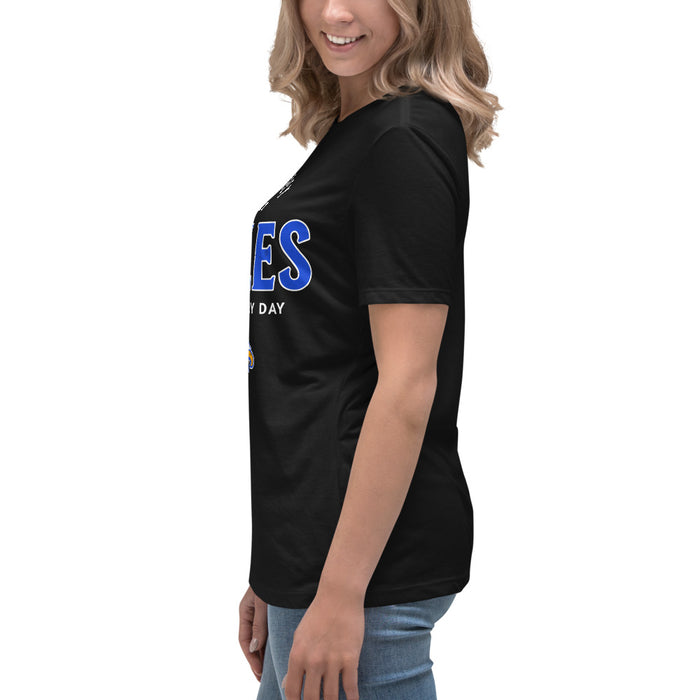 Side view of New Caney High School Eagles Women's Relaxed Fit T-shirt 040