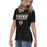 Side view of Conroe High School Tigers Women's Black T-shirt 049